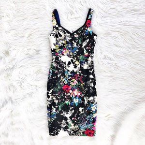 Anthropologie Dress with Blue Floral Print, Size 4